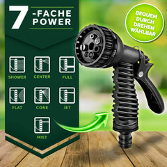 TRESKO® Flexibele tuinslang, waterslang, flexibele uitschuifbare slang, 7.5 m