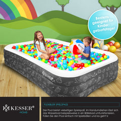 KESSER® Opblaasbaar zwembad - 305x183x56cm - 1180L - Antraciet