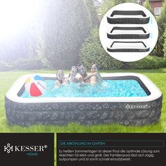 KESSER® Opblaasbaar zwembad - 305x183x56cm - 1180L - Antraciet