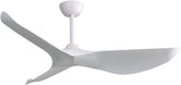 Sofucor Plafondventilator 132cm, met 3 ABS-bladen, zonder verlichting, inclusief afstandsbediening, ultrastille, omkeerbare DC-motor, 6 snelheden voor binnen en buiten, witte verlengstang en natuurlijke kleur (wit).
