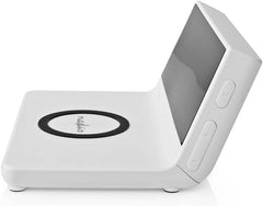 Nedis Draadloze wekker, Qi-gecertificeerd, 5/7.5/10/15 W, USB-A-stekker, 2 alarmtijden, snooze-functie