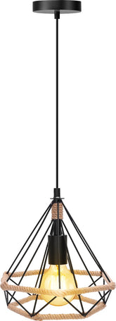 Hanglamp Industrieel - Hanglampen - Eetkamer - Woonkamer - Zwart - Aigostar