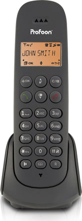 Huistelefoon senioren - Senioren telefoon - Vaste lijn - Zwart - Profoon PDX600 •