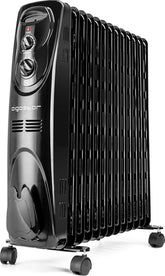 Olieradiator - 2500W Heater - Elektrische kachel - met Thermostaat - Zwart - Aigostar