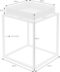 Plantenstandaard - Plantenrek - Plantentafel - 35x35x46 cm - Wit - ML-Design