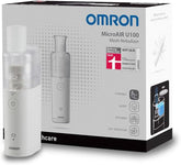 OMRON MicroAir U100 Draagbare inhalator Compact, stil inhalatieapparaat voor volwassenen en kinderen, effectief bij ademhalingsaandoeningen van verkoudheid tot astma.