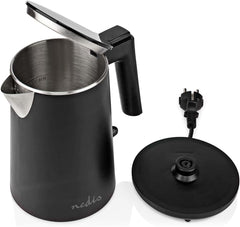 Waterkoker - 1.0 l - Plastic - Zwart - 360 graden draaibaar - Verborgen verwarmingselement - Strix Controller - Boil-Dry Protection