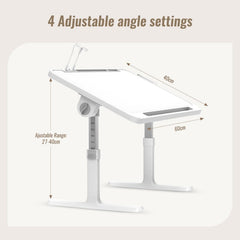 Bedtafel - Laptoptafel - Bank tafeltje - Ontbijttafeltje - Wit - Ferghana •