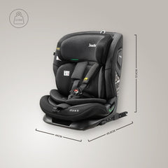 Autostoel - Isofix Autostoeltje - 1-12 jaar - Zwart - Jovikids