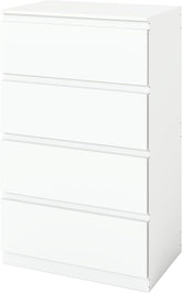 Commode - Dressoir - Ladekast - 60x40x98 cm - Wit - Hzuaneri