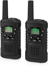 Nedis Walkie Talkie – Set van 2 – 6 km Bereik – 8 Kanalen – Met Headsets – Zwart