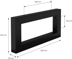Plankdrager - Plankdragers metaal - Set van 2 stuks - 30x15 cm - Zwart - ML-Design