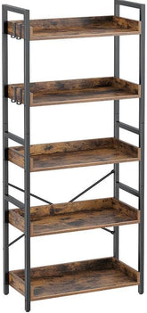 Boekenkast - Boekenrek - Wandkast - 30x60x144 cm - Bruin - Rolanstar