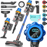 KESSER® Accustofzuiger draadloos tot 70 min. looptijd & stil | accustofzuiger met led-display, stofzuiger zonder zak, met anti-klit-vloerborstel voor harde vloeren, tapijt, dierenharen