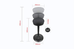 Wiebelkruk - Ergonomische kruk - Bureaukruk - Zwart - YULUKIA