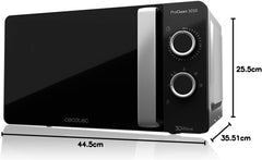 Cecotec Magnetron ProClean 3050, inhoud 20 liter, 700 watt - vermogen, 6 functies, 30 minuten - timer, ontdooimodus, kleur zwart - zilver