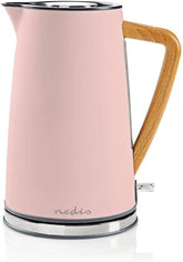Nedis Waterkoker - 1.7 l - Soft-Touch - Roze - 360 graden draaibaar - Verborgen verwarmingselement - Strix-controller - Droogkookbeveiliging •