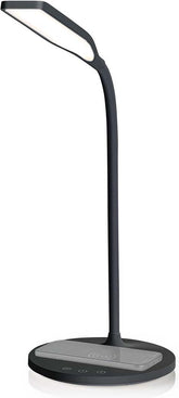 Nedis LED Bureaulamp – Draadloze Oplader – Touch Dimbaar – Timer – Leeslampje – 2700-6500K – Zwart