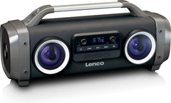 Lenco SPR-100BK - Bluetooth Speaker Draadloos - LED Licht - Zwart •