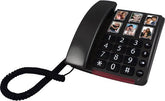 Alecto Senioren Telefoon - Grote fototoetsen en cijfers - Extra luid gespreksvolume - Blijft werken bij stroomuitval - CW30 - Zwart