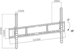 Nedis Kantelbare TV Muurbeugel - 37 t/m 70 Inch - Max 35 Kg - Zwart