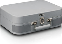 Classic Phono Retro Platenspeler - Vinyl Koffer met Bluetooth - Auto-stop - TT-116GY - Grijs •