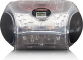 Lenco Draagbare Radio CD Speler - Stereo FM Radio en AUX – Werkt ook op batterijen - SCD-24 Transparant