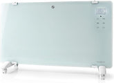 Nedis SmartLife Convectorkachel - Geschikt voor badkamer - Glazen Paneel - 2000 W - 2 Warmte Standen - LED - 15 - 35 °C - Instelbare thermostaat - Wit