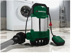 Parkside Vuilwaterdompelpomp - Vermogen: 1100 W - Debiet: max. 20.000 l/u - Opvoerhoogte: max. 9 m - Geschikt voor uit- en overpompen - Verstelbare vlotterschakelaar - Geschikt voor helder- en vuil water