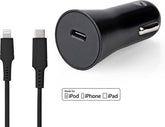 Nedis Autolader - 20 W - 1.67 / 2.22 / 3.0 A - Outputs: 1 - Poorttype: USB-C - Lightning 8-Pins (Los) Kabel - 1.00 m - Automatische Voltage Selectie