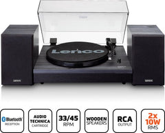 Platenspeler - Bluetooth - Met speakers - Zwart - Lenco - LS-301BK