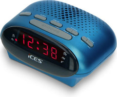 Wekkerradio - Digitale wekker - Alarmklok - Blauw - Ices - ICR-210