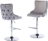 Barkrukken set van 2 - Barstoel met rugleuning - Barkruk - Barstoelen - Grijs - Chairus®