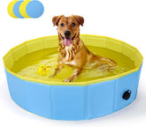 Hondenzwembad - 120x30cm - Dierenzwembad - Zwembad hond - Blauw/Geel - Nobleza
