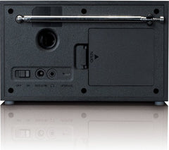 Lenco Radio op Batterijen - Compacte DAB FM Radio - Bluetooth - Houten behuizing - DAR-017BK - Noodradio - Noodpakket - Zwart