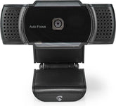 Webcam voor pc - Met Microfoon – Cover – Zwart - Nedis
