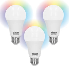 Alecto SMART-BULB10 TRIPLE - Smart Verlichting - Wifi LED lamp - Energiezuinig - 3 stuks
