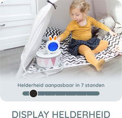 Slaaptrainer - Nachtlampje - Kinderwekker - Pastel Beige - Alecto BC100BUNNY