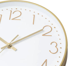 Nedis Wandklok - Diameter 30 cm - Goud / Wit