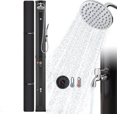 Buitendouche - Tuindouche - Zonneenergie - 60L - Zwart - AREBOS