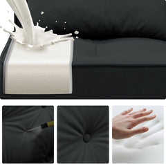 Slaapbank 2 persoons - Logeerbed - Bedbank - 90x210 cm - Zwart - COMHOMA