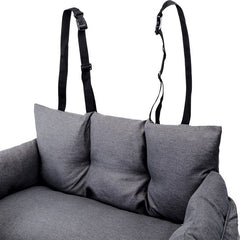 Nobleza Hondenautostoel 2 Zits - Hondenmand Auto - Autostoel Hond - 92 x 50 x 40 cm - Grijs