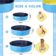 Hondenzwembad - 80x20 cm - Dierenzwembad - Zwembad hond - Blauw - Nobleza