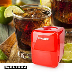 Melissa Mini Koelkast - Draagbare Koelkast - 4L - Koelen en Verwarmen - Skincare Fridge - 16580009 - Rood