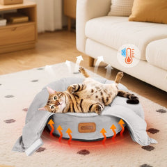 Kattenmand - Kattenhuis - Wigwam - 40x40x40 cm - Grijs - Nobleza