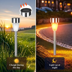 Aigostar Solar Tuinverlichting - LED Tuinfakkels - Tuinverlichting op Zonne Energie - Buitenverlichting - Lamp voor in de Tuin - 37cm - 6 Stuks