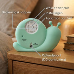 Alecto Baby BC110GN SIMON - Slaaptrainer - Nachtlampje - Kinderwekker - Mint Groen