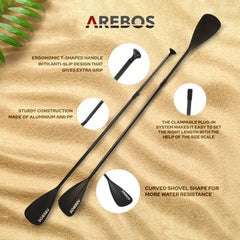 2IN1 SUP Paddel Doppelpaddel Stechpaddel Kajak Kanu Ruder Stand-Up Board - AREBOS