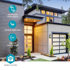 Nedis SmartLife Video Deurbel - Full HD 1080p - Zonder Abonnement - IP54 - Bewegingssensor - Nachtzicht - Zwart