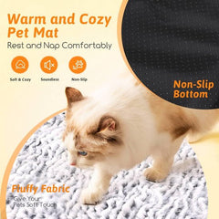 Nobleza Zelfverwarmende Hondenmat - Warmtemat Hond & Kat - Zonder Stroom - Wasbaar - Antislip - Comfortabele Dierenmat - 50x40cm - Grijs